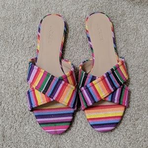 J.Crew Multicolor Stripe Sandal